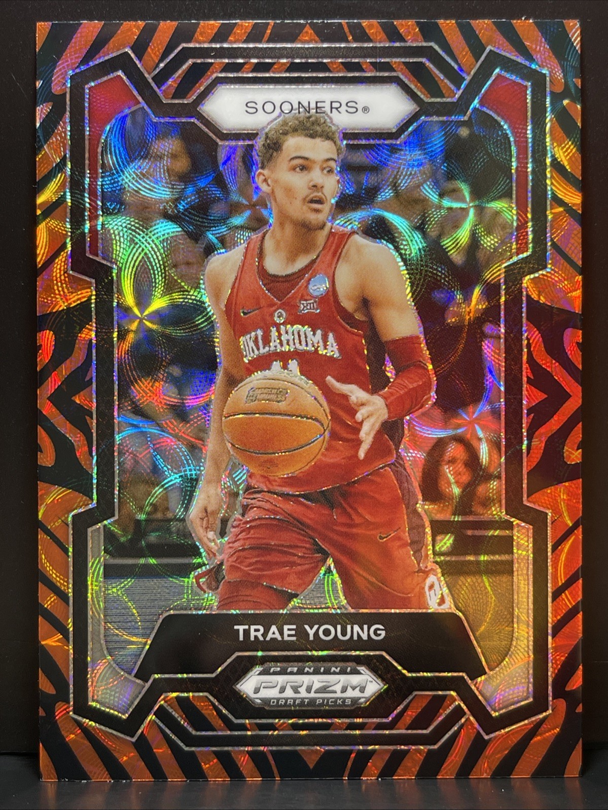 2024 Prizm Draft Picks Trae Young #49 Tiger Stripe CASE HIT SSP