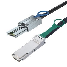 QSFP SFF-8436 to MiniSAS SFF-8088 DDR Hybrid SAS Cable for Netapp, Passive, ...