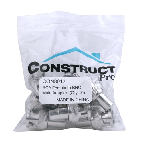 Adaptador RCA hembra a BNC macho, paquete de 10 - Imagen 6 de 6