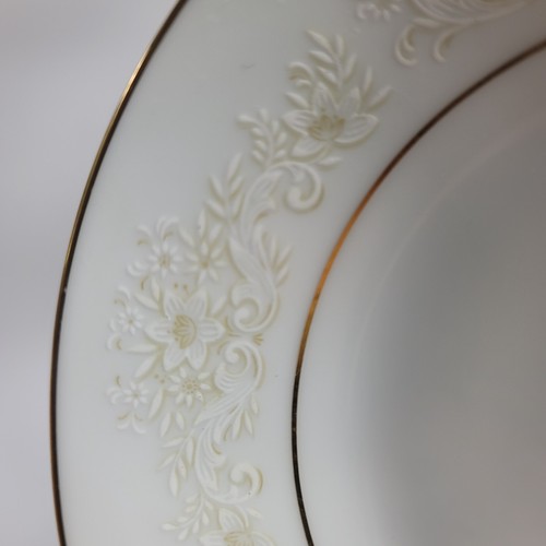 THREE Noritake Dearest Fruit Bowls 2034 White & Brown Floral Trim - Picture 10 of 14