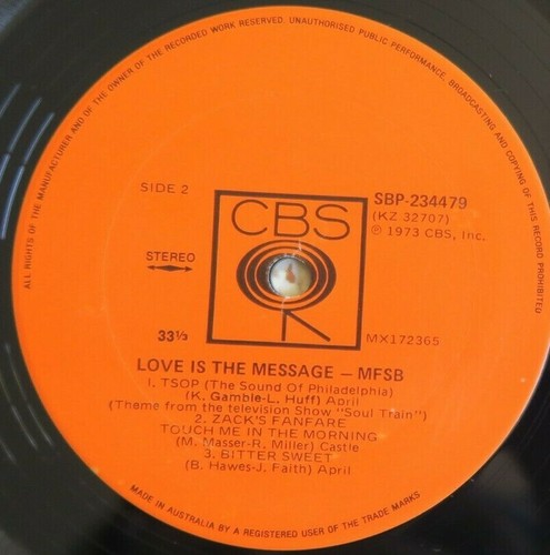 MINT MFSB Love Is The Message Australia pressing 12'' vinyl Lp 1973 pop rock - Picture 2 of 3
