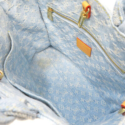 AUTH LOUIS VUITTON M24897 LET GO DENIM TOTE SHOULDER BAG AUTH LOUIS VUITTON M24897 LET GO DENIM TOTE SHOULDER BAG