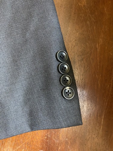2024 BROOKS BROTHERS Gray Nailhead Full Suit 38R Wool - Picture 4 of 9