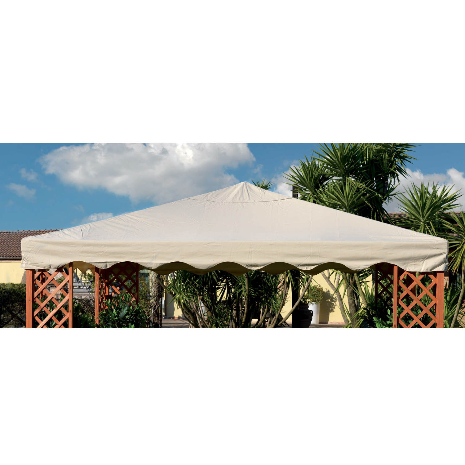 TOP DI COPERTURA TELO RICAMBIO PER GAZEBO 3x3 AIR VENT CUCITO IMPERMEABILE 480GR