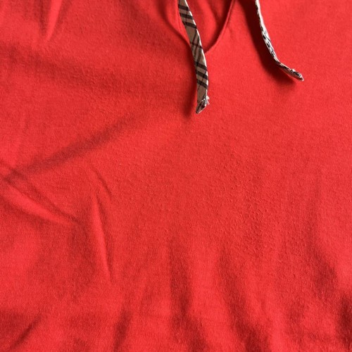 Burberry Blue Label Nova Check T-Shirt Cotton Red 38/US:S Authentic - Picture 12 of 24