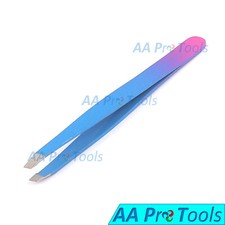 Pink  Blue-Color Professional Mini Eyebrow Tweezers Baby Tweezer Slanted Tip