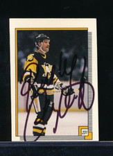 1988-89 O-Pee-Chee Stickers #231 Randy Cunneyworth signed auto autograph centere