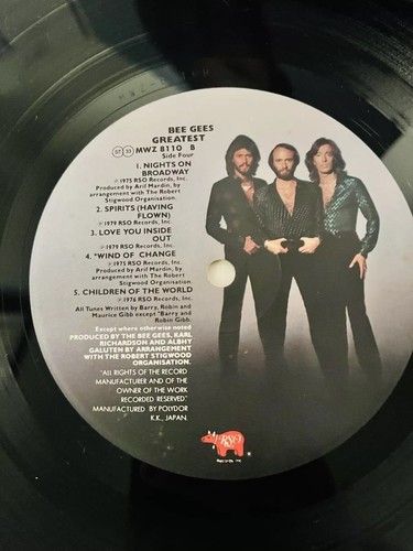 BEE GEES GREATEST RSO MWZ8110 Japan VINYL LP Record EX Gatefold - Picture 17 of 21