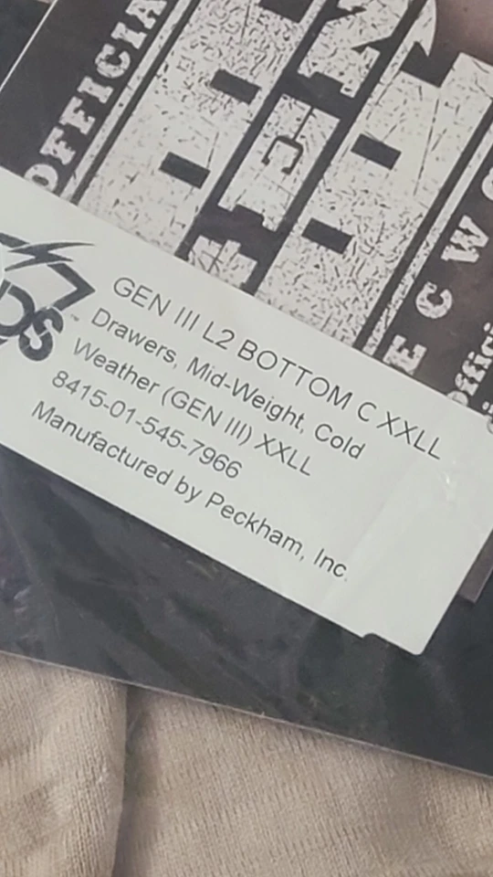 US Military Thermal Drawers GI By PolarTec New with Tags 2XL Long - Image 2 of 3