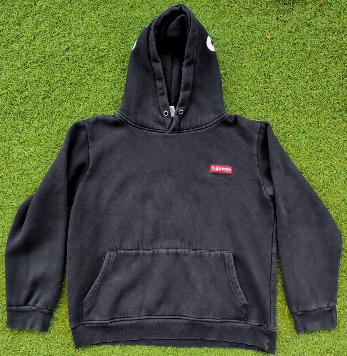 Sweat à capuche vintage Supreme noir logo boîte taille XL made in USA