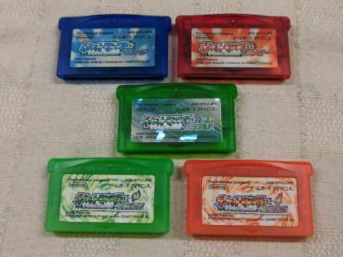 Pokemon Emerald Ruby Sapphire Fire Red Leaf Green Boxed set GameBoy Advance GBA