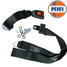 Volkswagen Caddy Mk1 Van Pick-up Static 2 Point Seat Lap Belt Kit Black