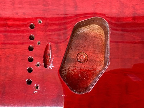 TINY CRACKS! Fender Squier TELE BODY Flame Maple Top FMT Red Electric Guitar - 第 9/24 張圖片