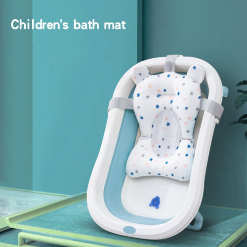 Baby Bath Seat Support Mat Foldable Baby Bath Tub Pad Soft Comfort Body Cushion - Picture 1 of 17