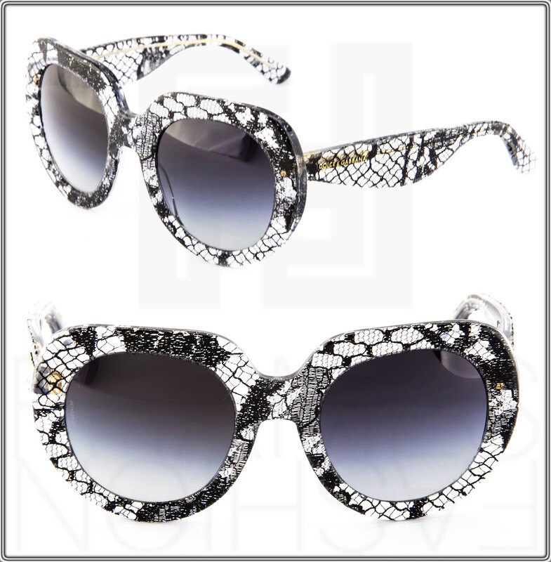 Dolce & Gabbana 4191 BLACK LACE Crystal Acetate Butterfly
