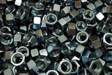 (50) LEFT HAND THREAD 5/8-11 Hex Finish Nuts - Zinc Plated