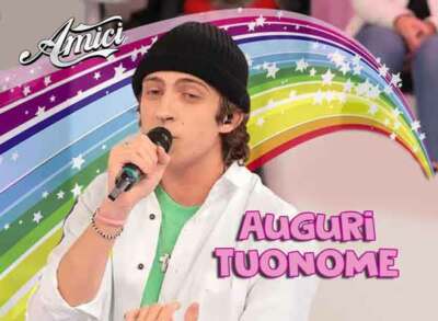 Cialda SANGIOVANNI AMICI con NOME Decorazione Torta Ostia o