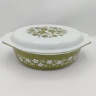 Vintage PYREX Spring Blossom / Crazy Daisy 2 1/2 Qt. Pan 045 With Lid 9450 17