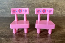 Fisher Price Loving Family Dollhouse Pink Playroom Chairs ONLY 2000 Ships Fast
