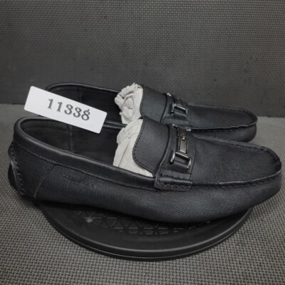 Calvin Klein Mens Magnus Penny Loafer Black Leather Sz 10.5 Look Great! Calvin Klein Magnus Black Leather Shoes Slip On Driving  main image 4