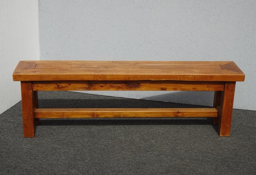 Vintage Rustic Farmhouse Bench French Country ~ Mid Century Modern 2of2 - Picture 3 of 13