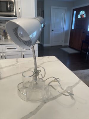 Mainstays Multi-Purpose Organizer Task Lamp, Clear White 