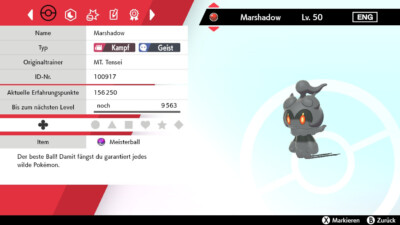 Non Shiny Marshadow 6IV | LVL 100 | Pokemon Schwert / Schild / Sword / Shield