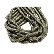 Pyrite Natural Gemstone Heishi Disc Shape, Tyre Beads Strand Size 6mm 16" Long