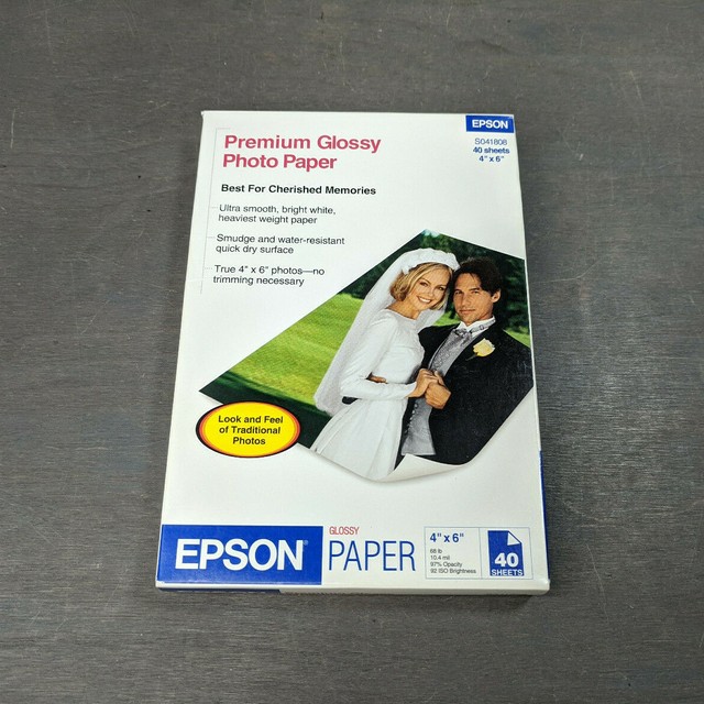 Epson Ultra Premium Photo Paper Glossy 4 x 6 inch, 40 Sheets (S041808