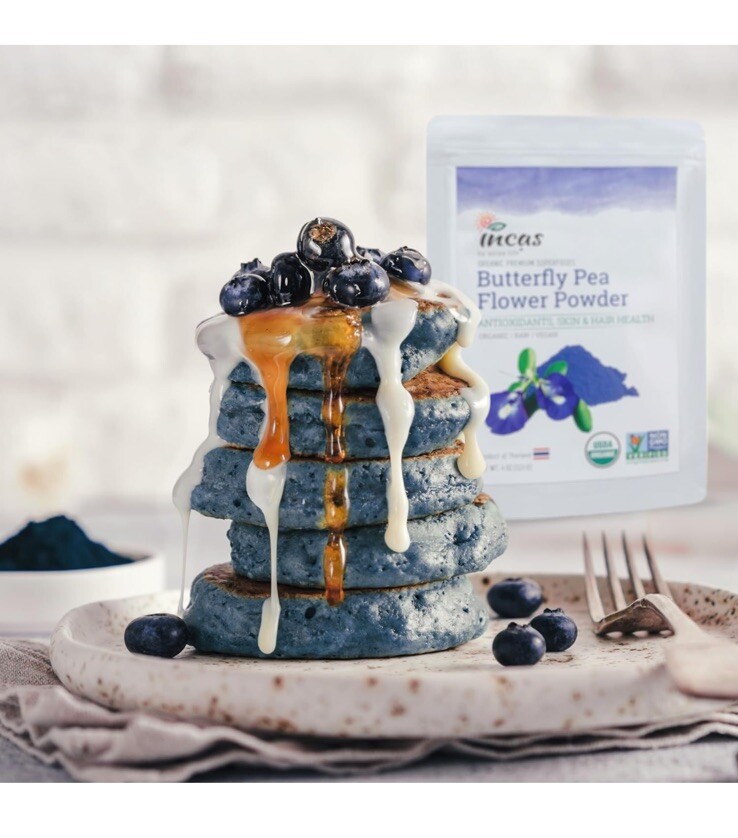 Organic Blue Butterfly Pea Flower Powder Herbs Purple Natural Food