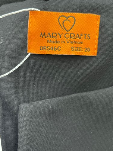 Mary Crafts Black 3/4 Sleeve Fit & Flare Midi Dress Size 20W - Picture 10 of 10