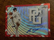 TURNER SPOLJARIC 2021 LEAF PERFECT GAME RED WAVE AUTOGRAPH #3/3 OREGON