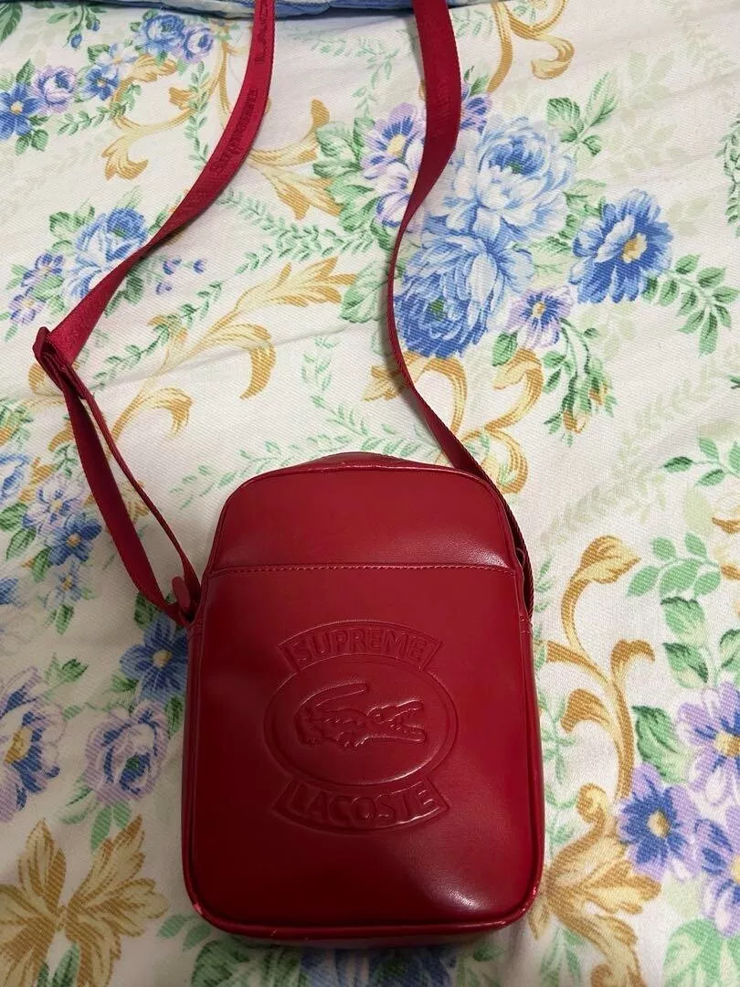 Supreme Lacoste 18Ss Sac à Bandoulière Homme Bandoulière Poignée Supérieure Sac à Main Original