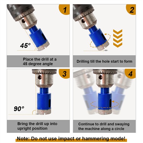 Diamond Core Drill Bit Hole Saw Hex Shank for Grantie Tile Marble Cutter 20-35mm - Picture 6 of 14