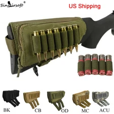 Rifle Stock Pack Bag Buttstock Cheek Pad Rest Shell Mag Ammo Pouch Pocket Holder