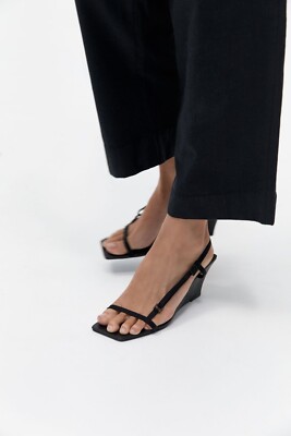【関税込み】St. Agni ヒールサンダル ST.AGNI Brassiere Sandal Wedges Black Sz 36 NIB. Retails
