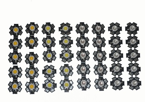 Mini bombilla LED de alta potencia 1W 3W 5W roja/verde/azul/blanca con base estrella de 20 mm - Imagen 12 de 48