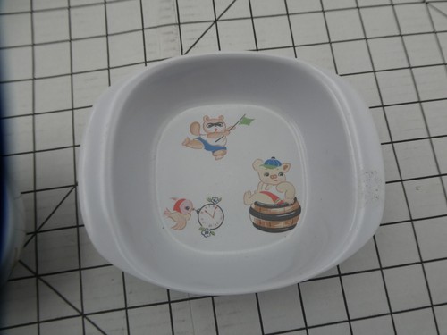 Vtg Noritake Melamine Ware Divided Child's Plate, Cup, Bowl, and Dish - Animals - Picture 5 of 7