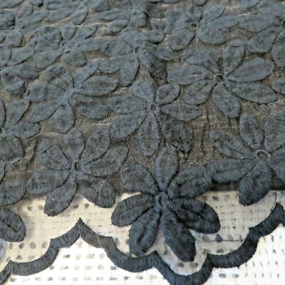 J.Crew Black Daisy Flower Tank Top Sleeveless Floral Lace Front Size Small