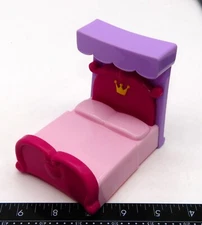 Plastic Princess Pink Purple Bed Figure Accessory Part Toy Royal King Crown
