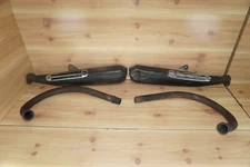 1969 Honda SL350 OEM Left & Right Exhaust Head Header Pipe Muffler Set