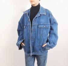 Vintage 90s Jordache Classic Blue Denim Jacket Oversize Medium Blue Wash Size Xl