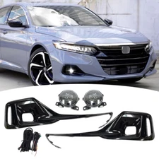 For 2021 2022 Honda Accord Front Bumper LED Fog Lights Lamps LH RH w/Cover
