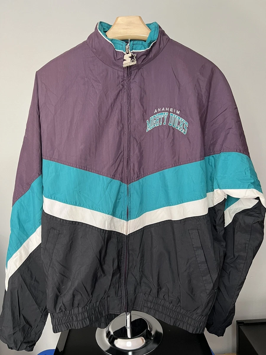 Vintage 90s Starter NHL Anaheim Mighty Ducks Zip Up Windbreaker