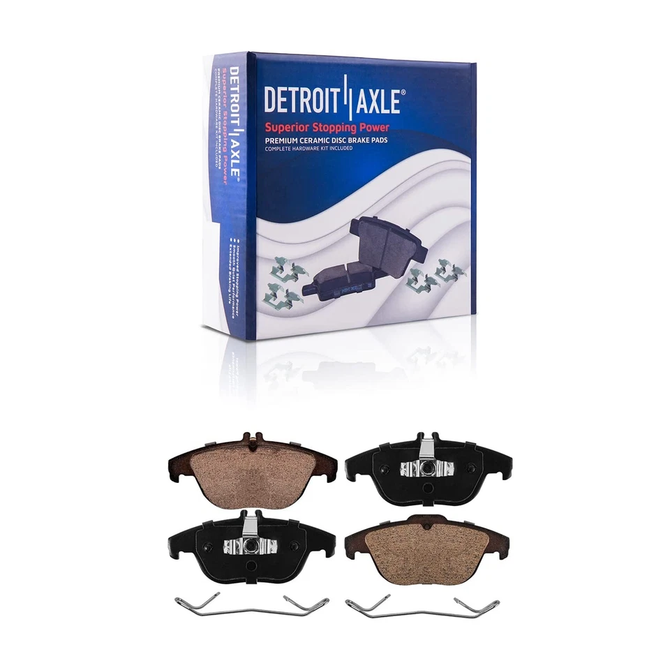 Rotores de freno perforados traseros pastillas de cerámica para Mercedes-Benz C230 C250 C300 Foto 4 de 4