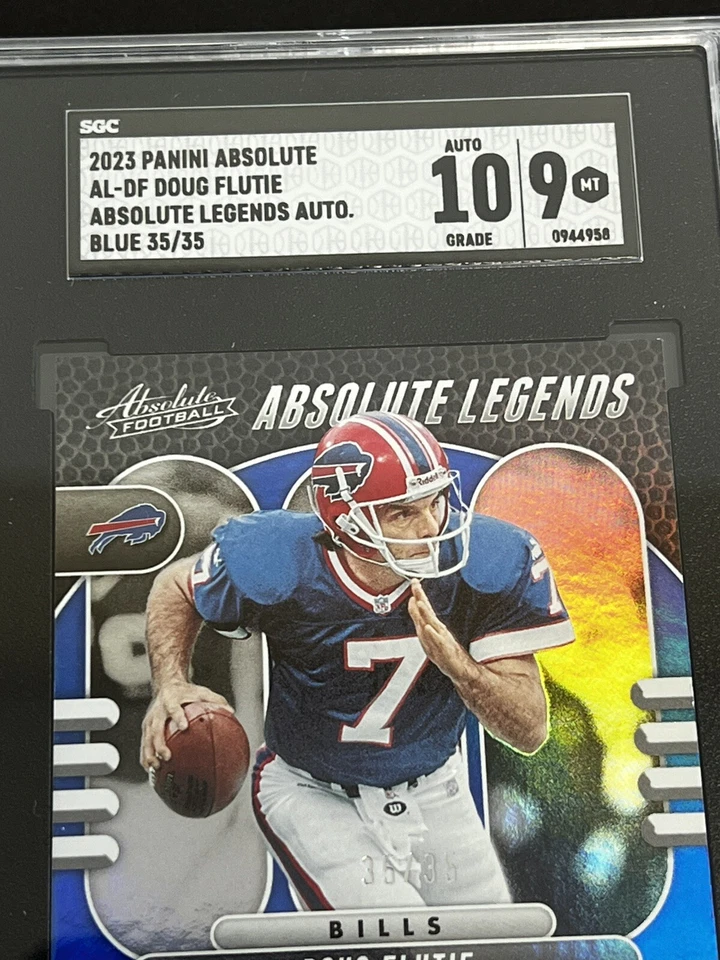 Doug Flutie 2023 Panini Absolute Legends Blue Auto #ed 35/35 SGC 9 / 10 Auto - Image 2 of 4