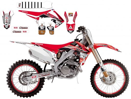 Kit déco complet Replica 2014 Blackbird pour Honda CRF250R 2012 finition premium