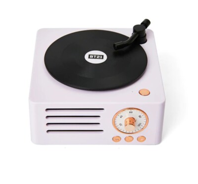 BTS BT21 CHIMMY TURNTABLE BLUETOOTH SPEAKER Radio Great Gift Home