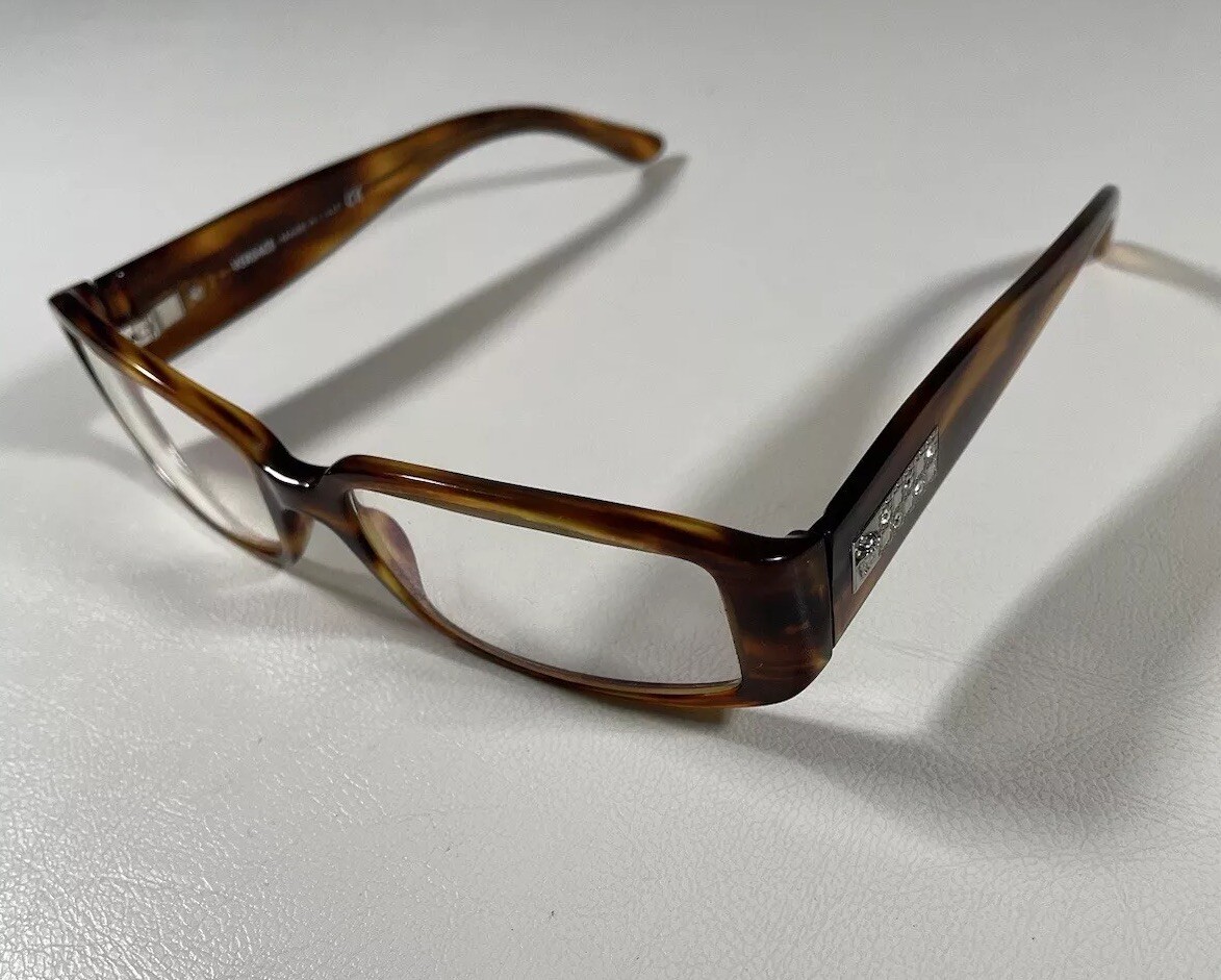 Vtg Versace Womens Glasses Frames Only Tortoise Italy Mod 3052 B 163 52 16 135 thumbnail 4