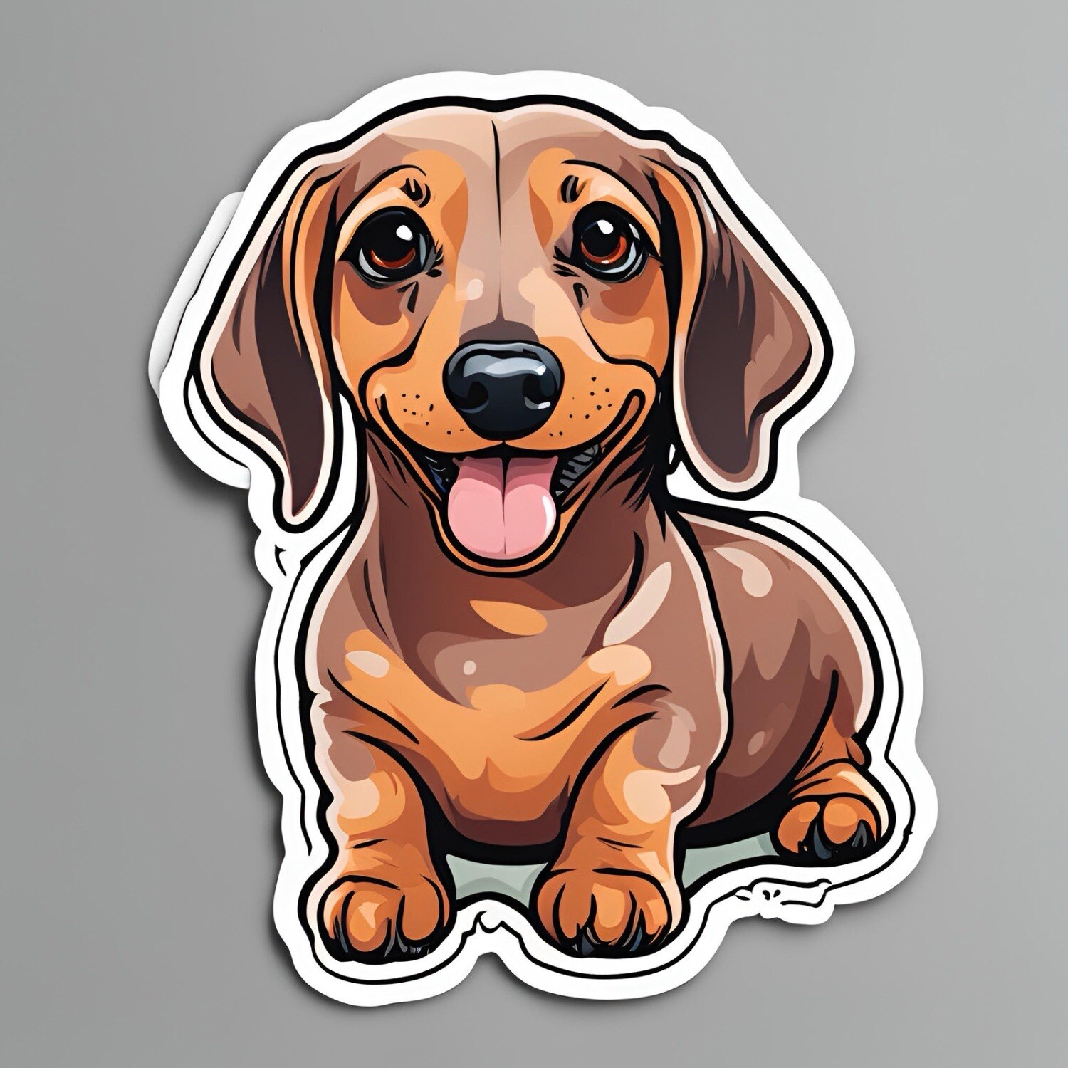 3x2.2” Cute Dash Hound Dog AMAZING STICKER!